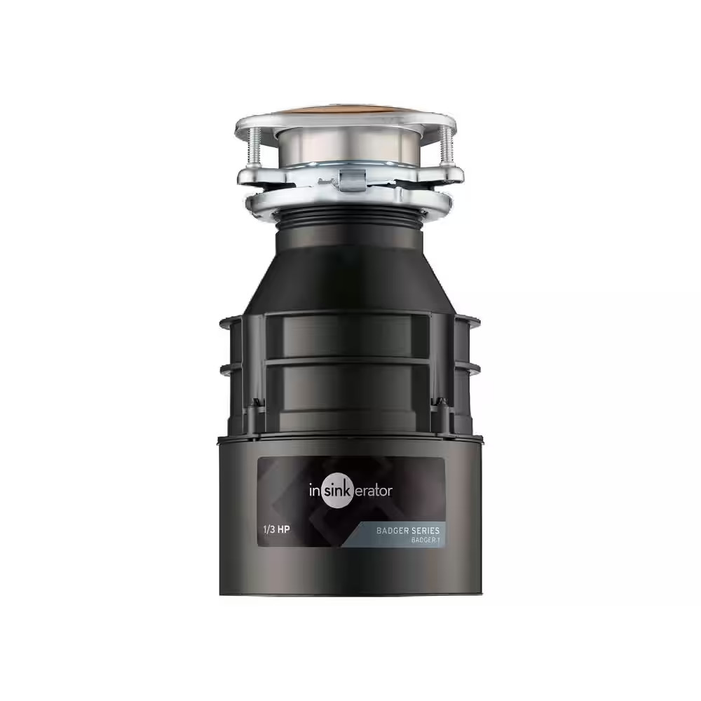 Badger 1, 1/3 HP Continuous Feed Kitchen Garbage Disposal, Badger Series