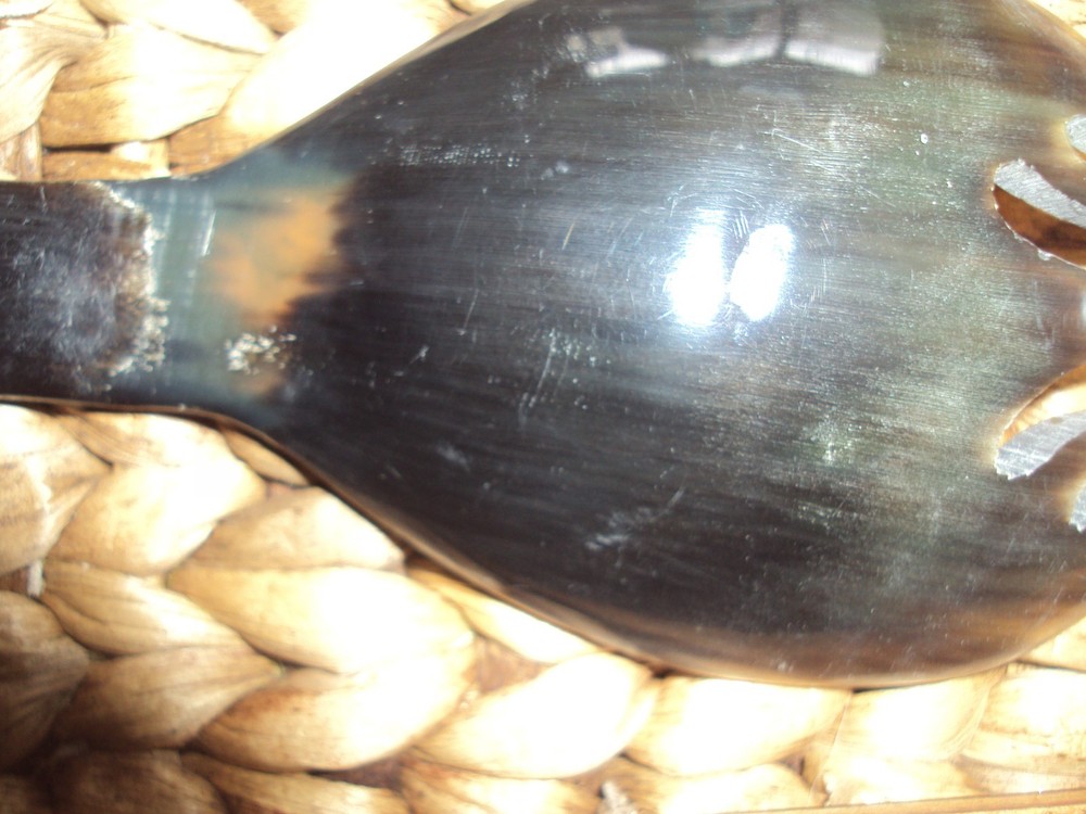Vintage Tortoiseshell Serving pieces Fork Spoon Intricate Open Work Design
