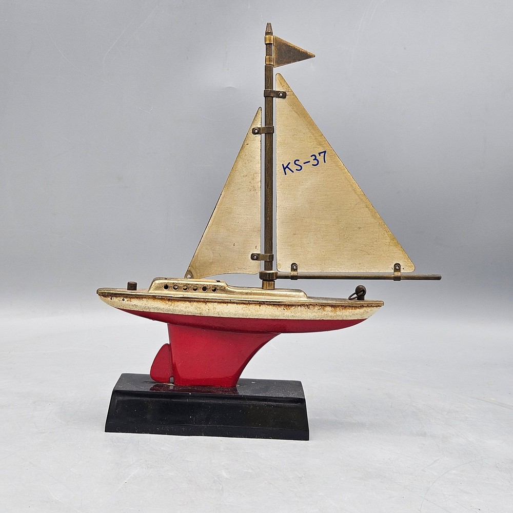 Vintage Japanese Sailboat Form Table Lighter