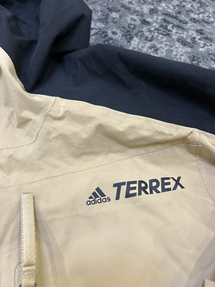 Size XL - Adidas Xploric RR jacket Outer Shell - Tan / Black