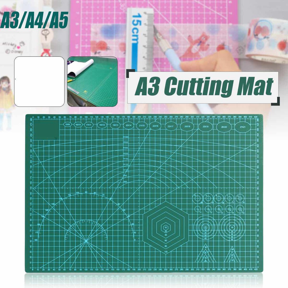 A3, A4, A5 Cutting Mat Non Slip Printed Grid Lines Knife Board Craft Model