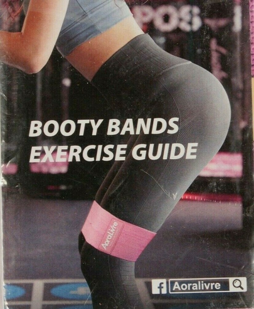 Booty Bands 3 Pack Set-Workout Program Strength Fabric Exercise Guide NEW