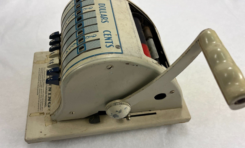 Vintage Paymaster Check Writer Machine Series S-1000