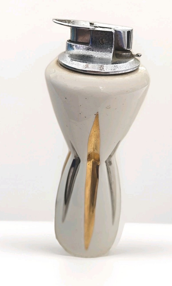 Ronson Varaflame Sunrise Table Lighter Ceramic Mid Century Design