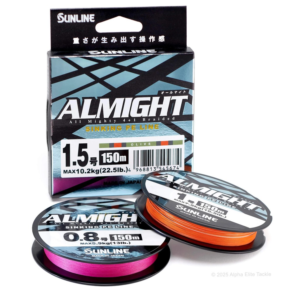 Sunline ALMIGHT 4+1 ULT-PE Type III Sinking PE Braid Line
