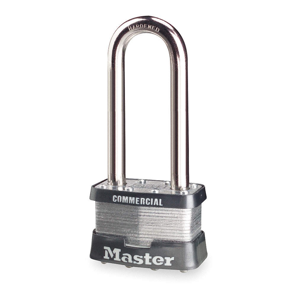 MASTER LOCK 5KALJ Keyed Padlock, 15/16 in,Rectangle,Silver 3JZC8