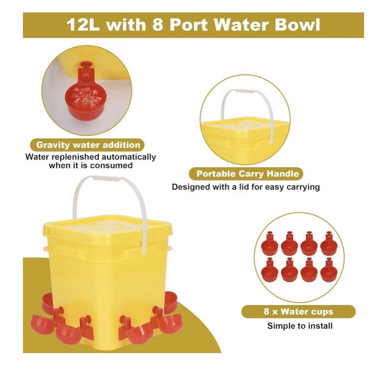 Automatic Chicken Coop Waterer And Feeder