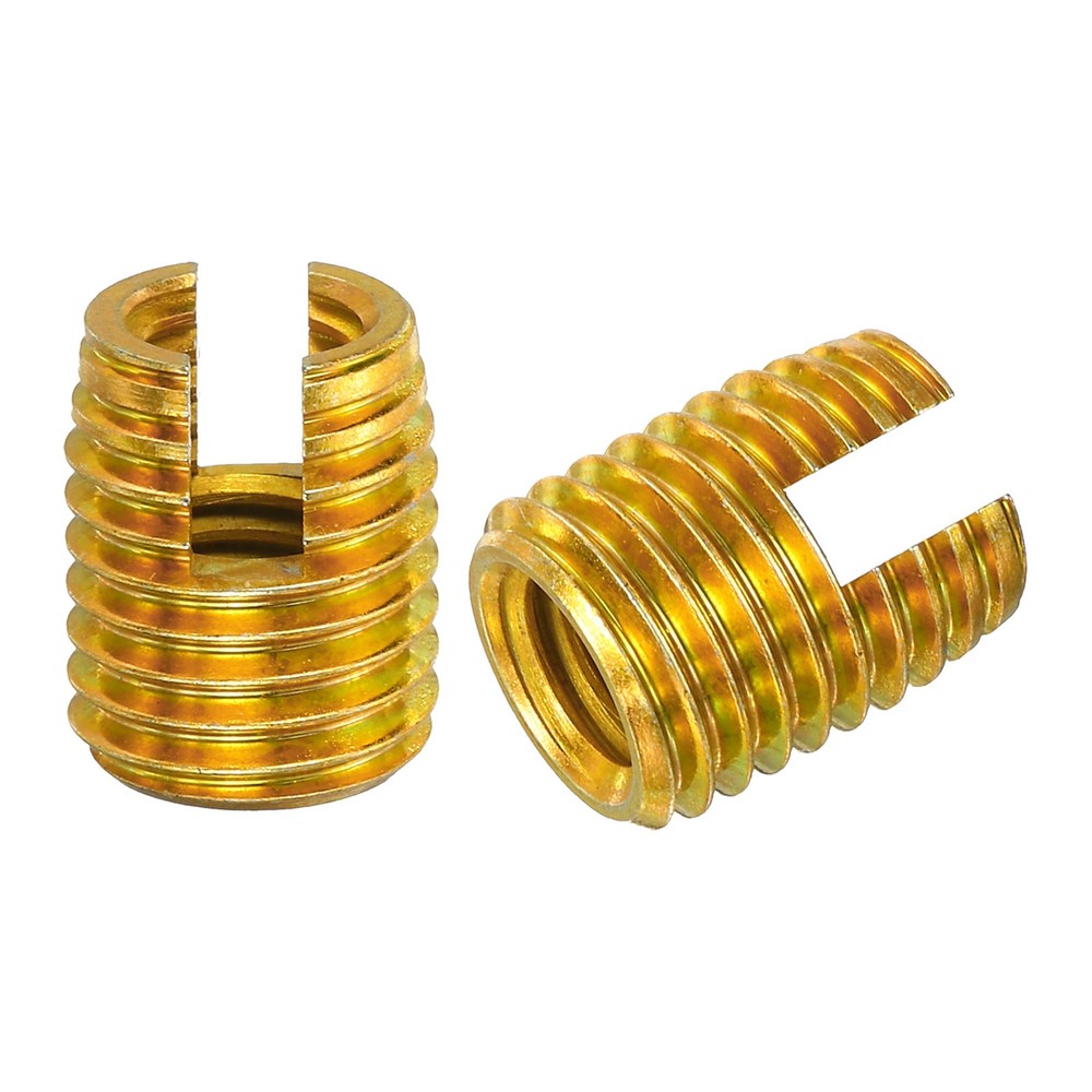 Self Tapping Threaded Inserts, 15pcs Inner M8 M12x15 Carbon Steel Nuts
