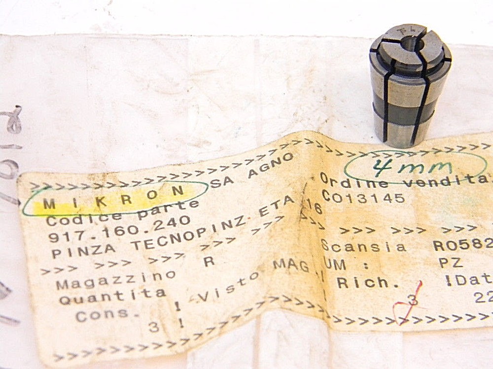 NEW SURPLUS MIKRON COLLET 4MM (.1575")