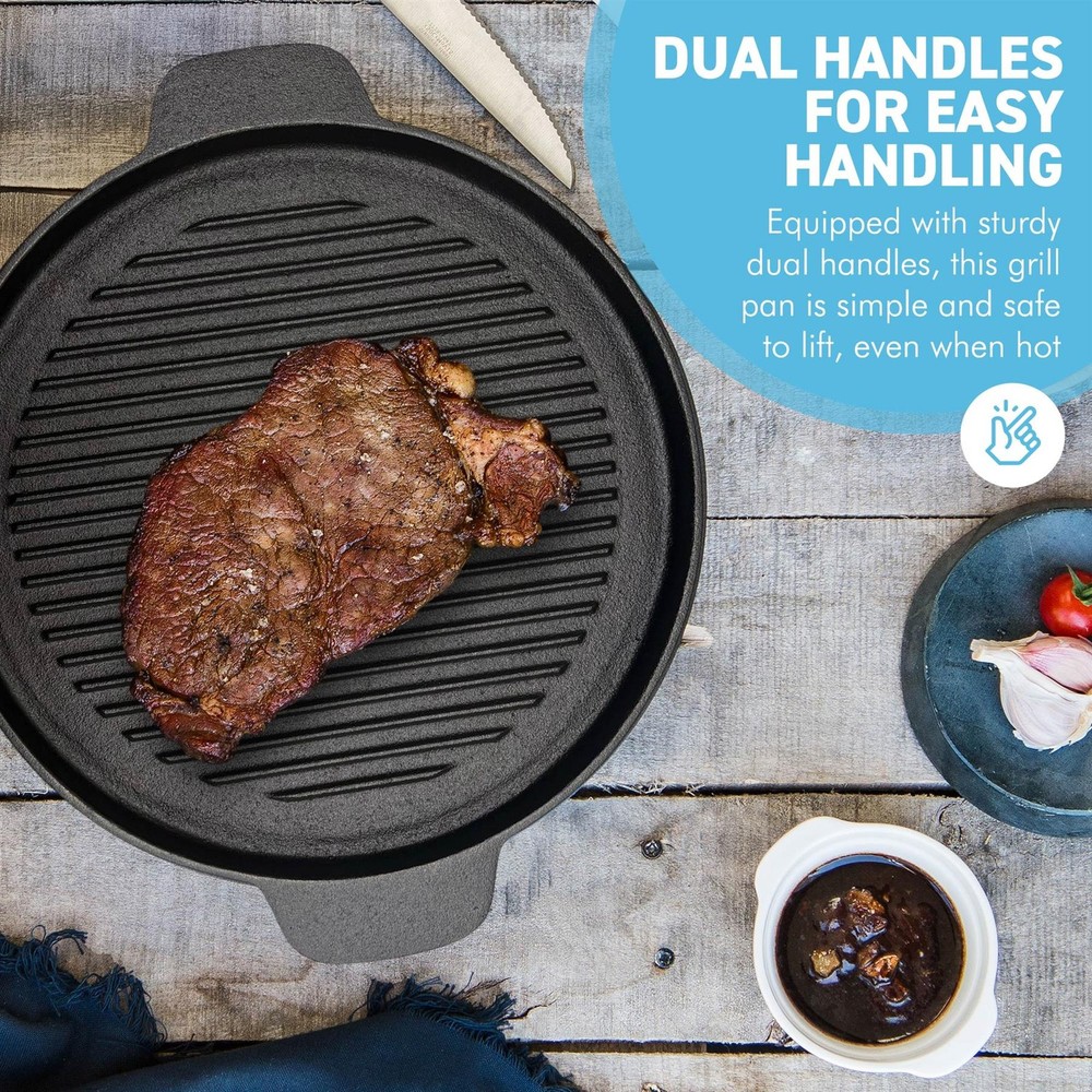 Cast Iron Grill Pan 27cm