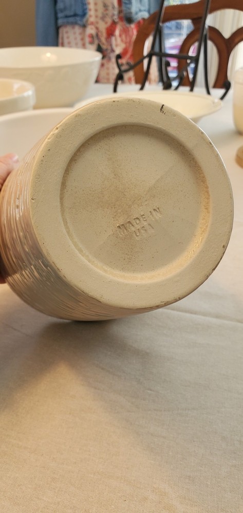 Light Tan Textured Ceramic Planter Pot