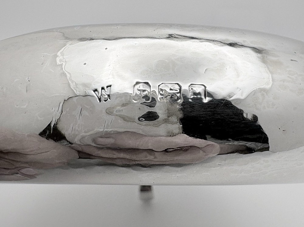 Unusual Art Deco Solid Silver Planished Bowl 1936, Birmingham By Woodall