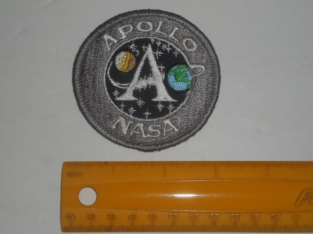 NASA Apollo V Space Program Embroidered Iron On Patch Nos Original c.1968-69