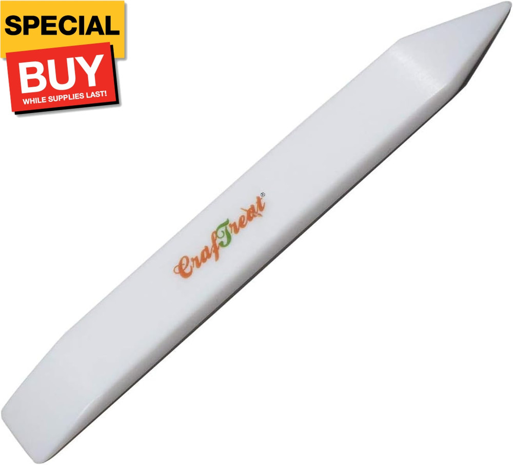 Teflon Bone Folder and Scoring Tool - Large Bone Folder - Paper Scorer for Paper