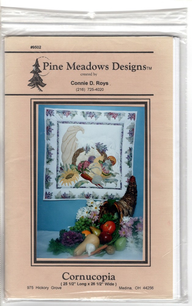 "Cornucopia" ©1995 Pine Meadows Designs Sewing Craft Quilting Pattern # 9502