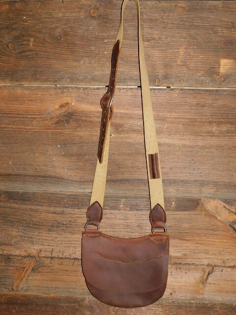 LEATHER MUZZLELOADER POSSIBLES DOUBLE POUCH BAG