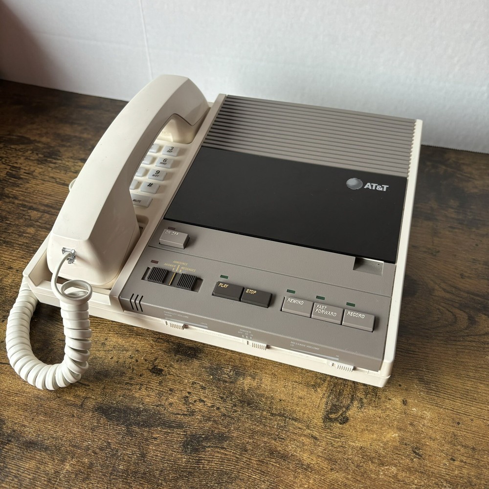 AT&T Model 1510 Answering System Retro 2-Way Programmable Office Phone - White
