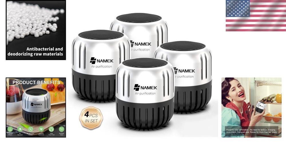 Long-Lasting 4-Pack Unscented Deodorizer for Fridge and Closet Freshness