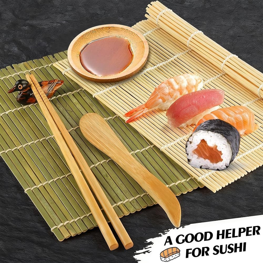 SmileTools Sushi Making Kit, 22 in 1 Roller Maker Medium, Green