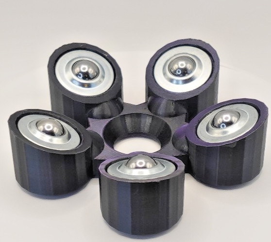 Bowling Ball Spinner Cup - Black and Purple