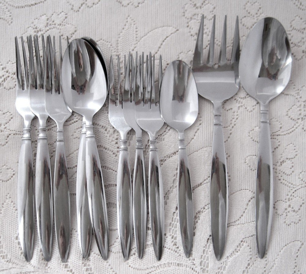 FARBERWARE Stainless Silverware Lot DINER 11 Pieces