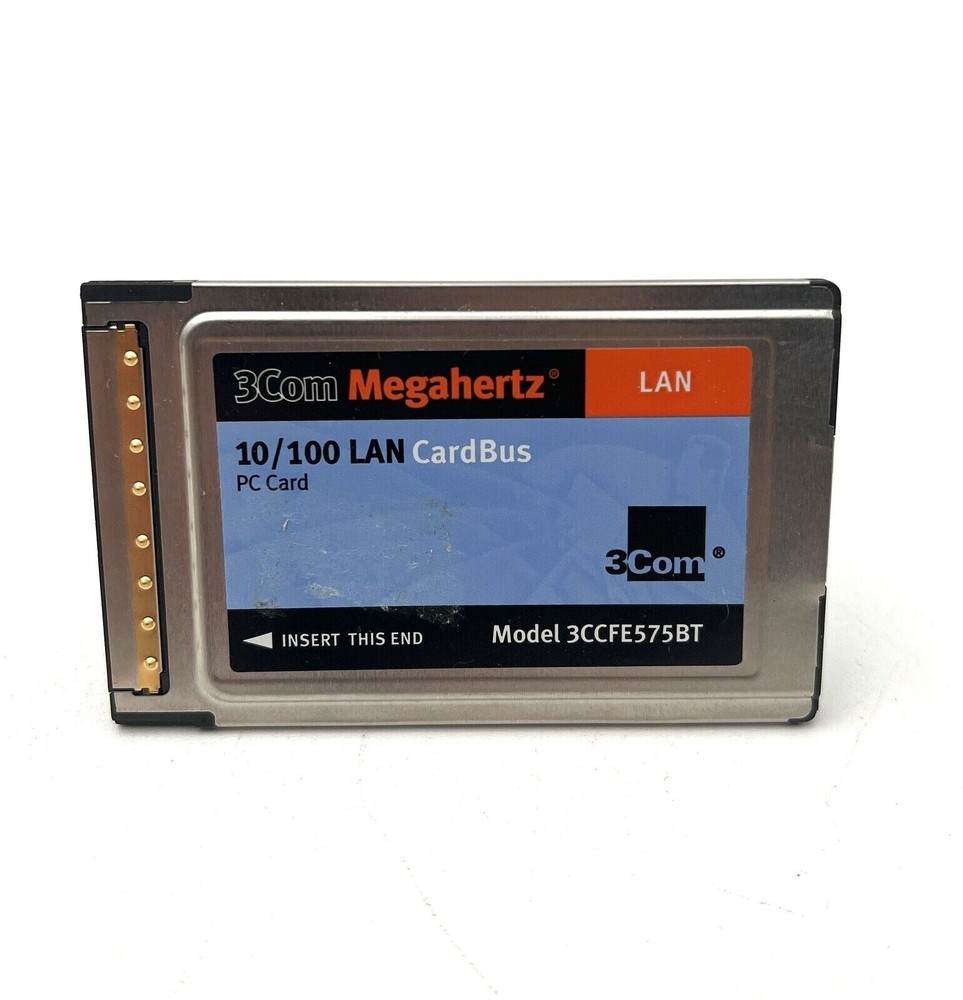 3Com Megahertz 10Mbps PCMCIA Ethernet LAN PC Card 3CCFE575BT WITHOUT DongleCable
