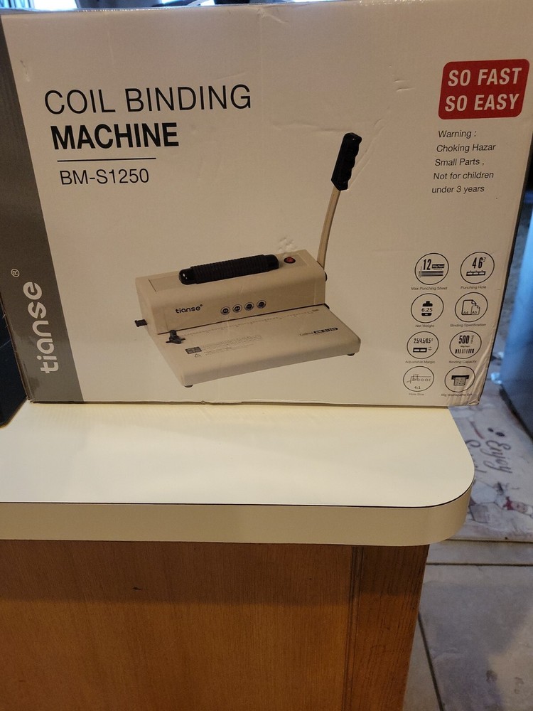 Book Presentation Coil Binding Machine Tianse BM-S1250 READ