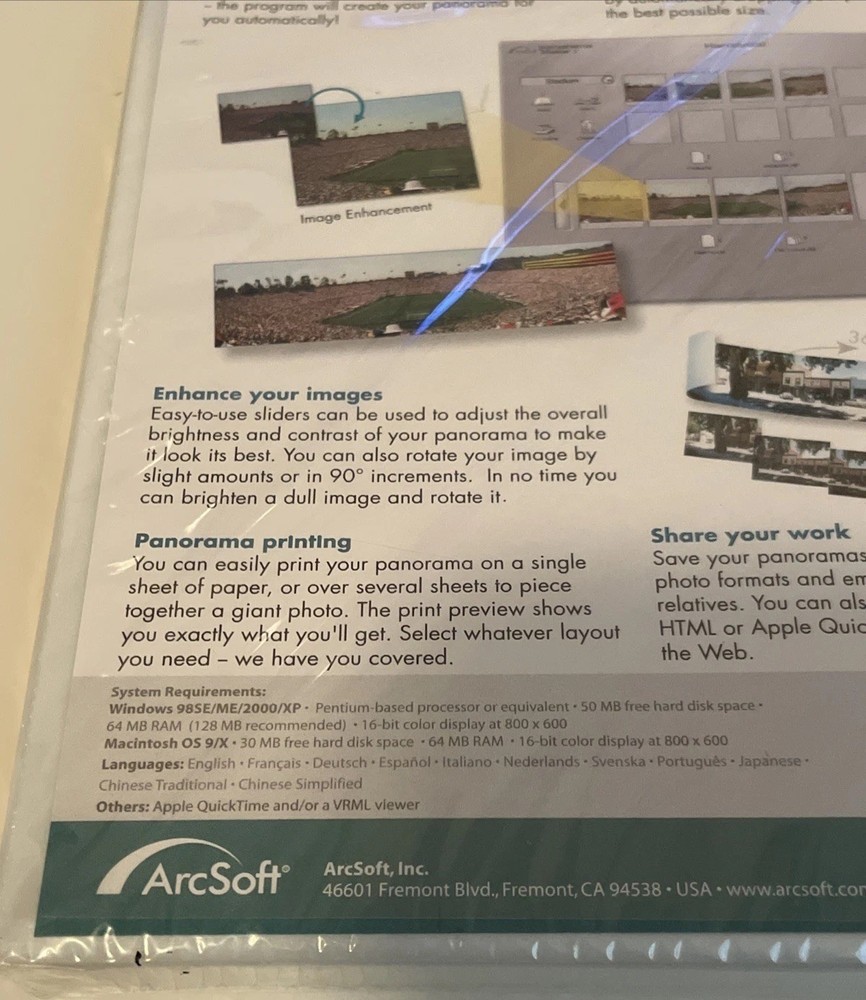 ARCSOFT Panorama Maker 3.0 for Windows Macintosh NEW