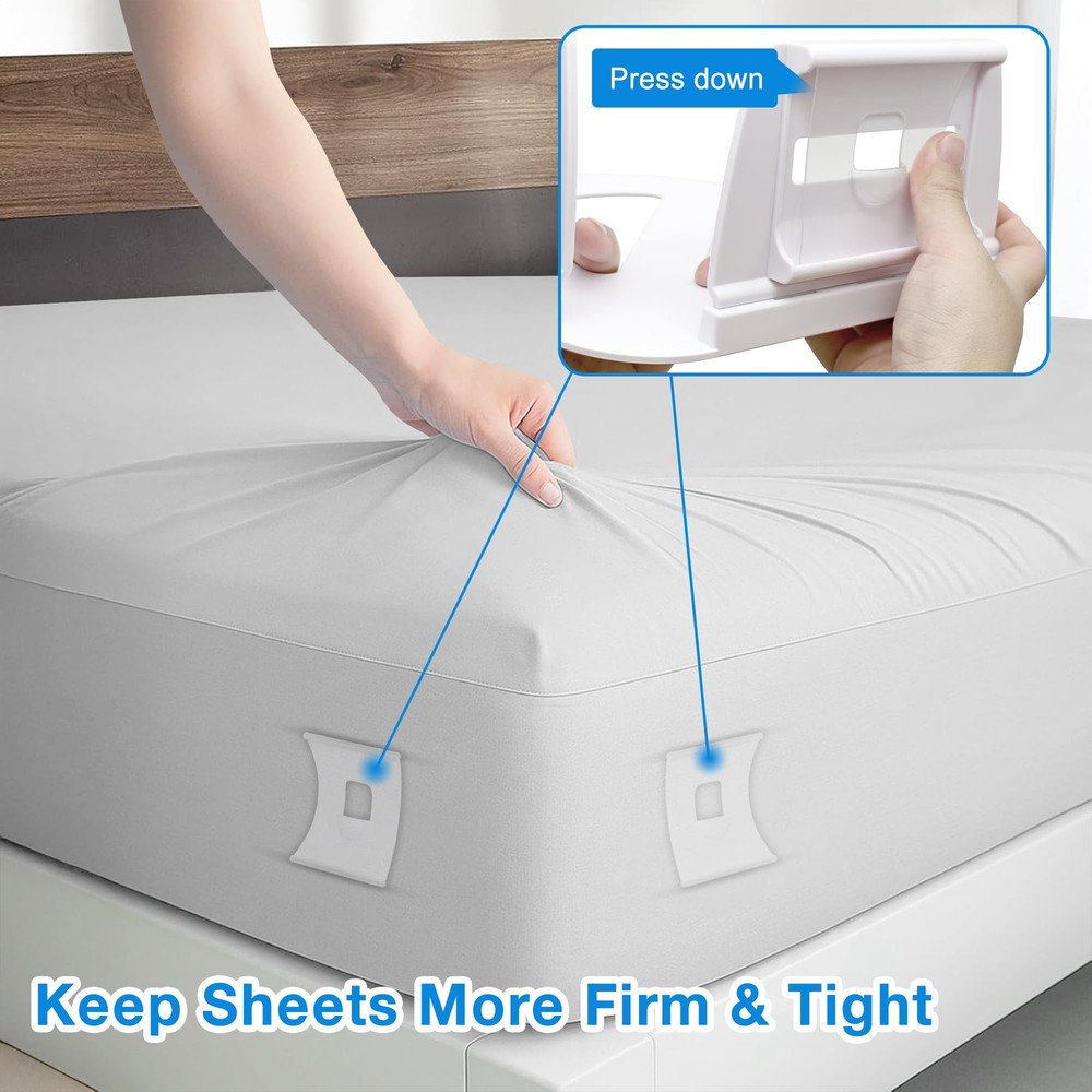Bed Holders for Corners,Upgrade Secure Fitted Holders Keep Sheets Firm and Ti...