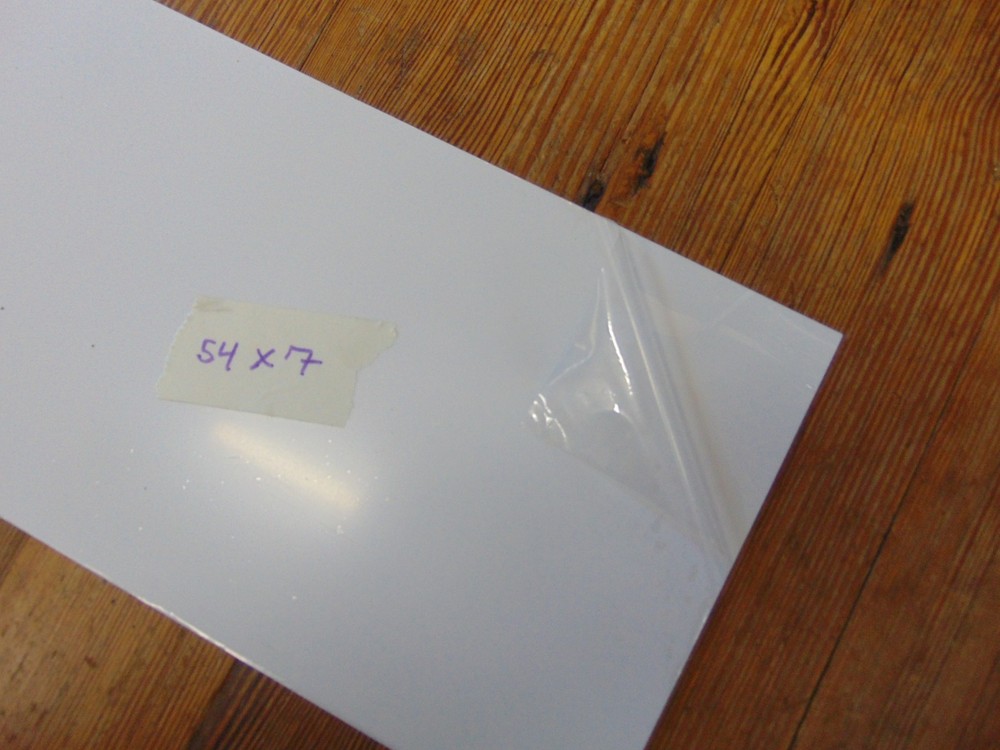 New Delmar Solid White Gloss Drum Wrap for Snare Drum   7" x 54"