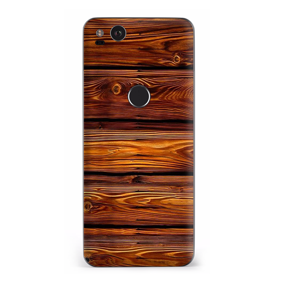 Google Pixel 2 Skins Decal Wrap Red Deep Mahogany Wood Pattern