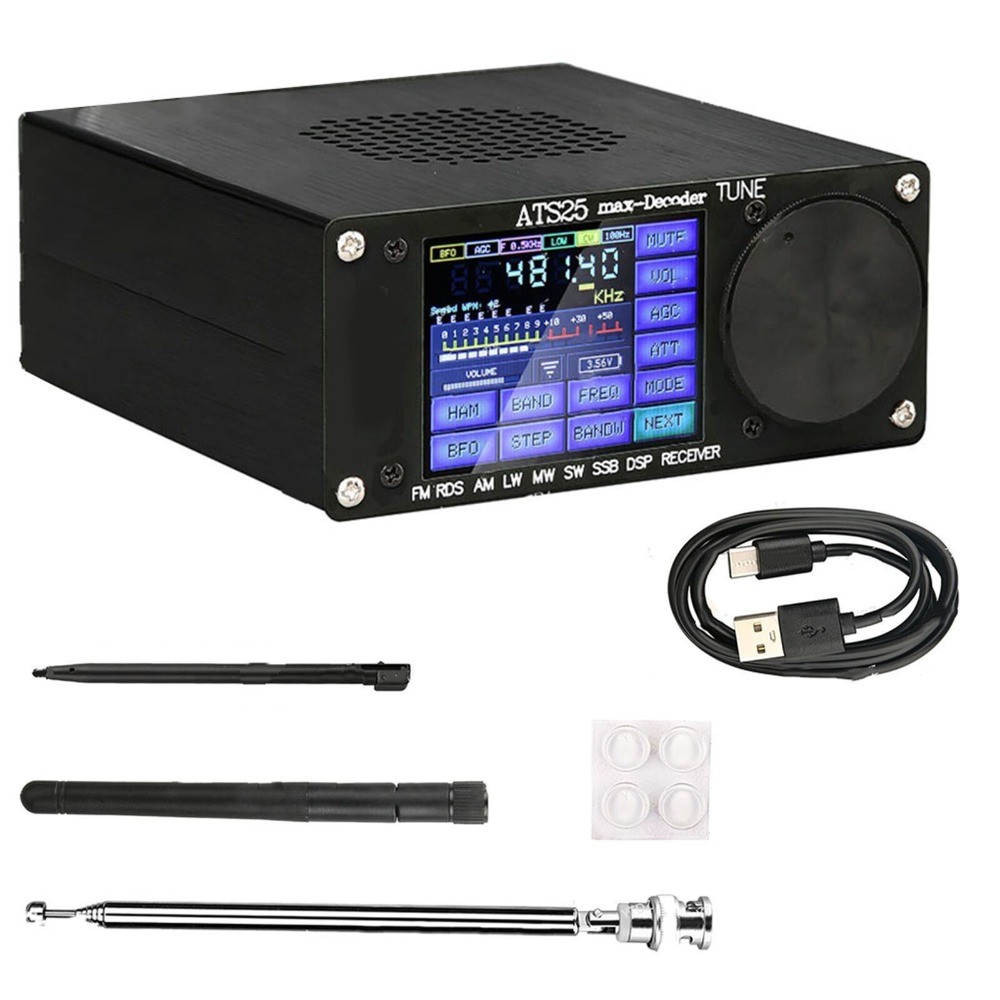 For ATS-25max-Decoder Si4732A10 Full-Ba N D Receiver Support CW RTTY FT8,FT4,SW