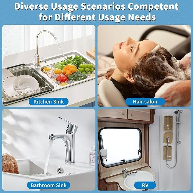 Tankless Water Heater Electric, 5500W 110V Instant Hot Water Heater with Remote