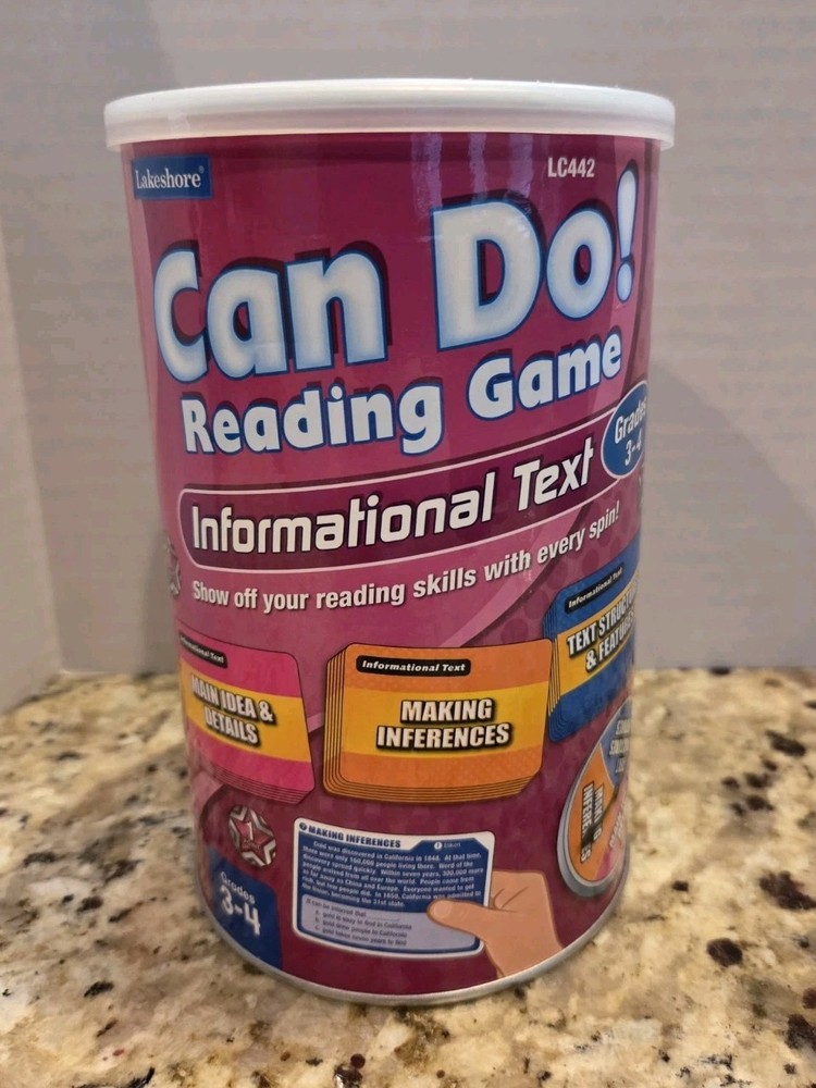 Lakeshore LC442 Can Do! Reading Game Informational Text Grades 3 Missing Spinner