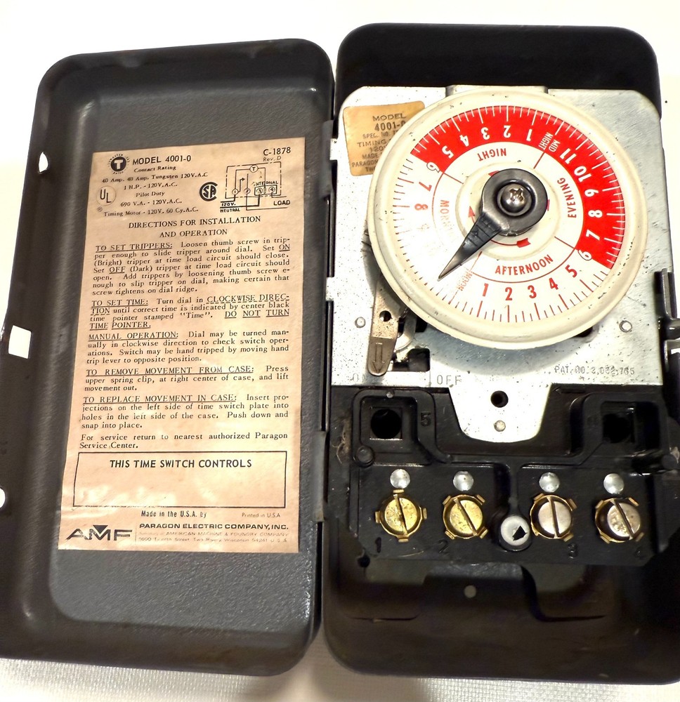 1001-0 Paragon AMF 40 amp Electronic Timer Switch *J