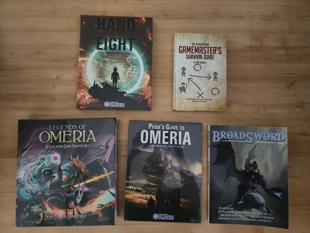 DM DAVE 5E ROLE PLAYING SOURCE MATERIALS LOT NEVER READ NEVER OPENED PRISTINE!