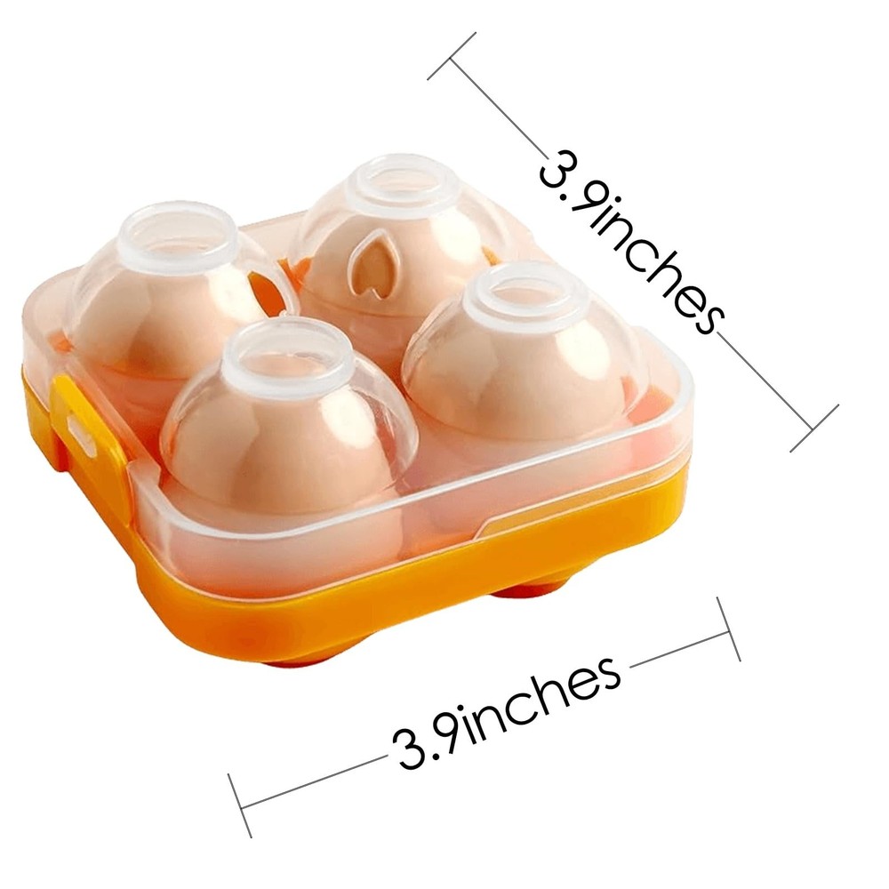 4 Girds Egg Holder Container, Plastic Egg Storage Box Shockproof Protection, ...