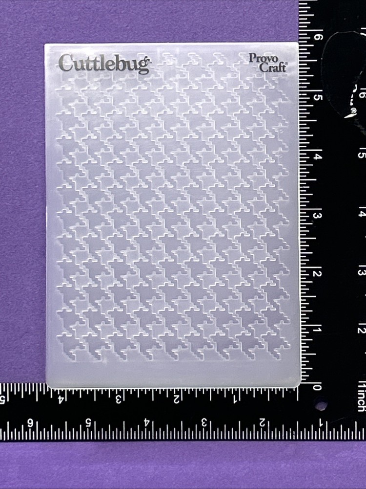 Houndstooth Embossing Folder Cuttlebug Provo Craft Card Making Scrapbooking