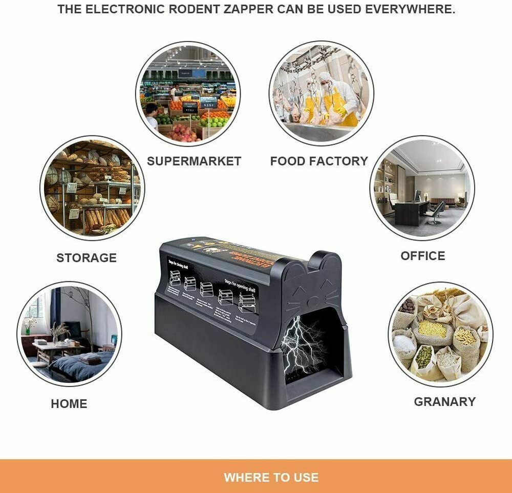 Electronic Mouse Trap Victor Control Rat Killer Rodent Zapper Humane Mouse Trap-