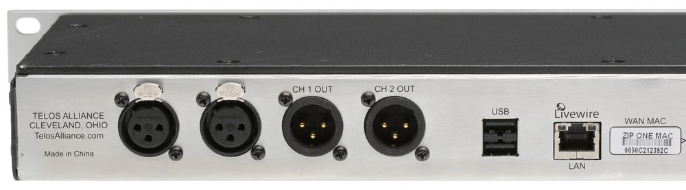 Telos Z/IP ONE Remote Studio Codec Audio Over IP Internet Transmission Endpoint