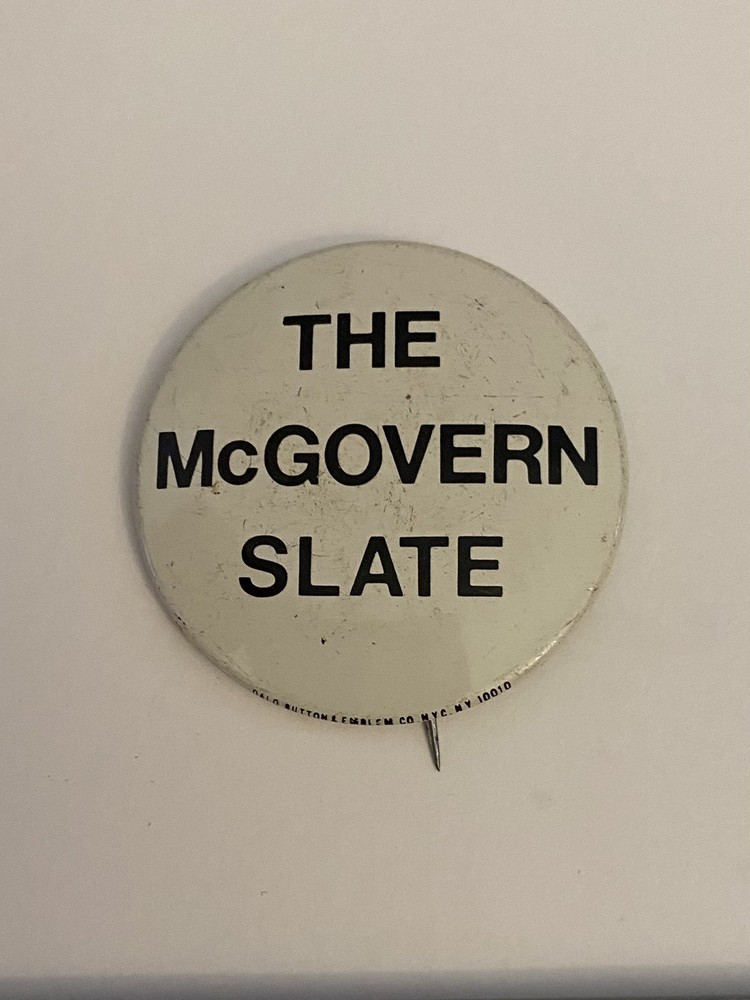 The McGovern Slate Pin Back Button P164