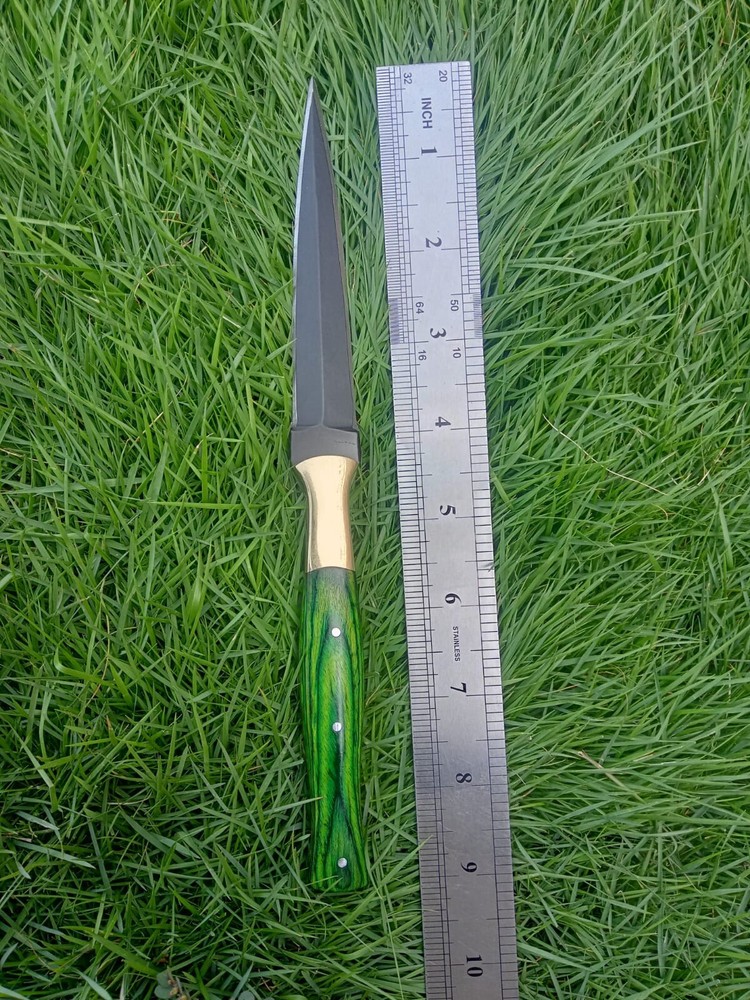 CUSOM Handmade D2 DAGGER HUNTER BOOT THROWING KNIFE POWDER COATING BLADE