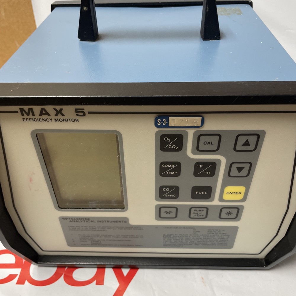 TELEDYNE ANALYTICAL INSTRUMENTS MAX5 PORTABLE COMBUST ANALYZER *PLEASE READ* W92