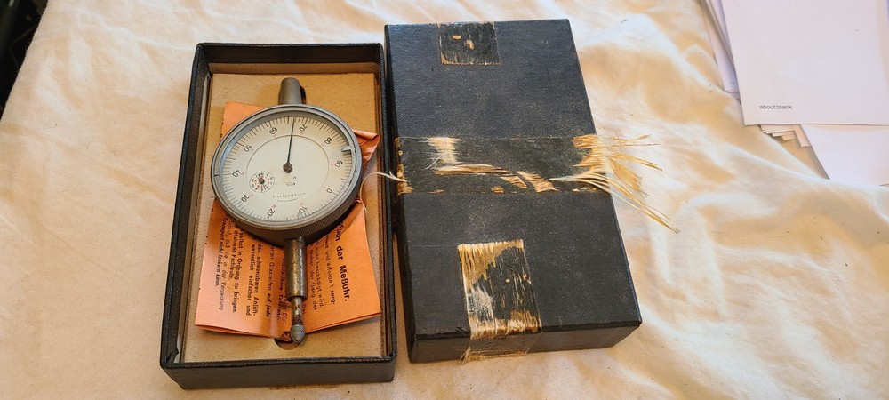 Vintage German Made Stossgeschutzt Precision Dial Indicator In Box