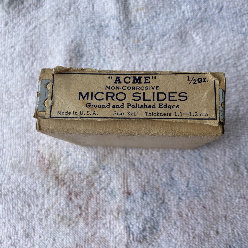 ACME NON CORROSIVE MICRO SLIDES ground & polished edges