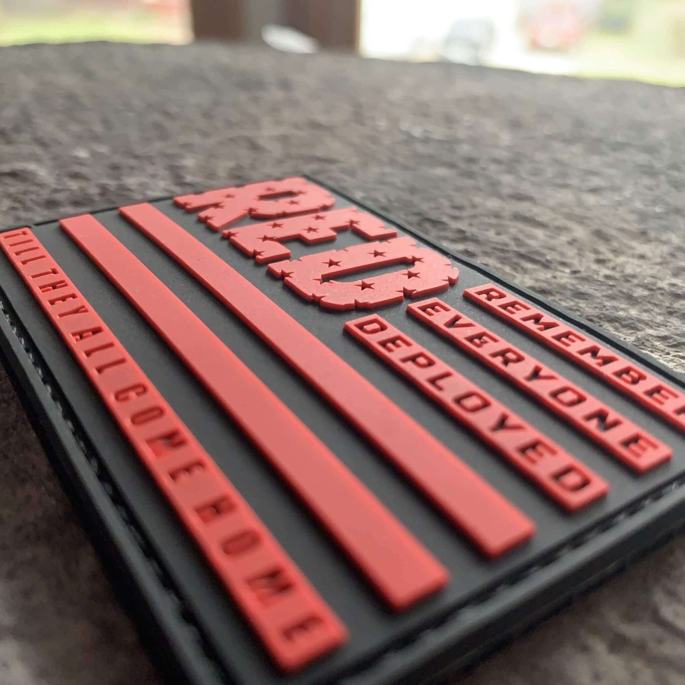 Ryan Weaver Heroes Collection- Remember Everyone Deployed PVC Patch-  Red/Black