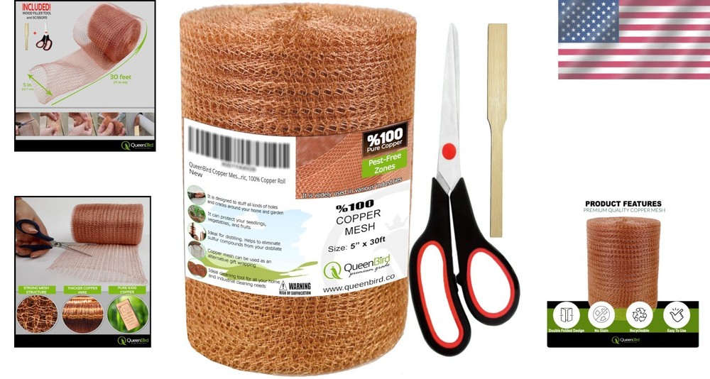 100% Copper Mesh 30 ft Roll - Innovative Rodent & Pest Control Solution