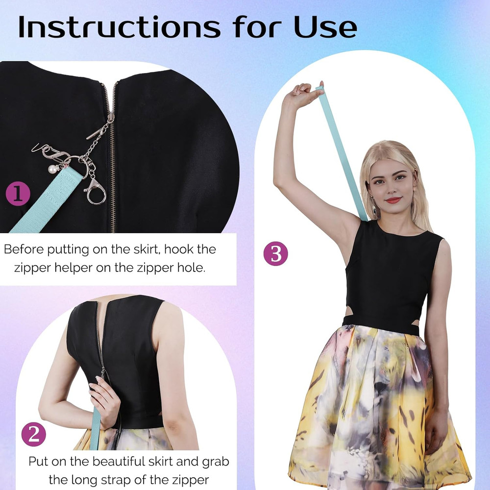 Zipper Helper Pull for Dresses and Bracelet Helper Tool Set, Zipper Puller Helpe