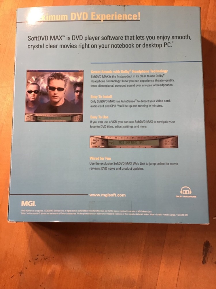 MGI Soft DVDMAX Version 4.0, Web & PC, CD-ROM Watch DVD's On Desktop Software