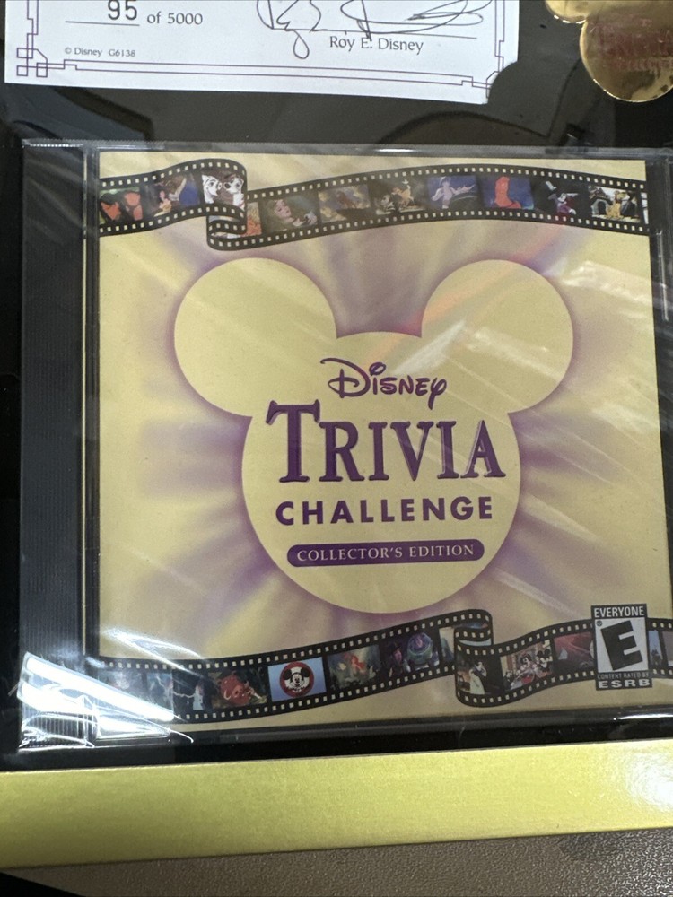 Disney Trivia Challenge Collector's Edition (PC CD-ROM) Ltd Edition Numbered COA